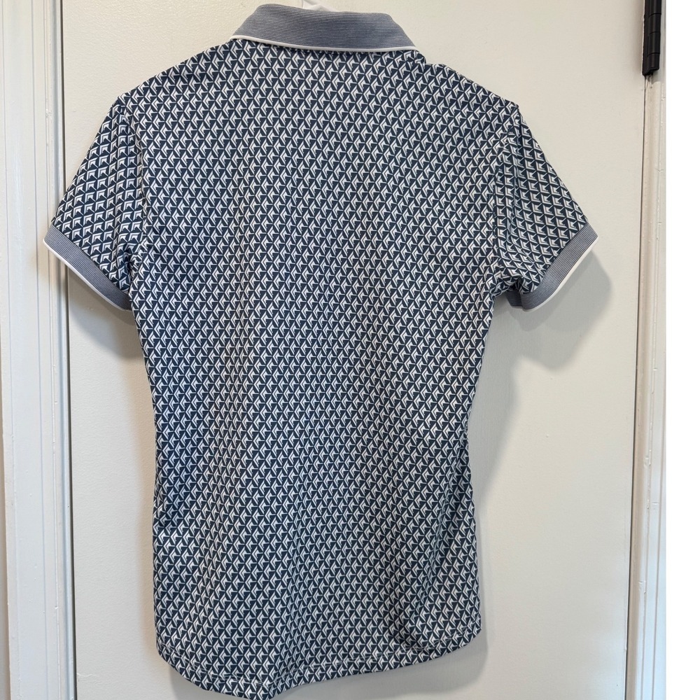 GREYSON Women's Golf Polo Shirt Size S Blue Geometric Print‎ Short Sleeve - Picture 5 of 9